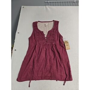 Ruff Hewn Women's Sleeveless Red  Tank Sz 8/10  boho LagenLook Hippie New